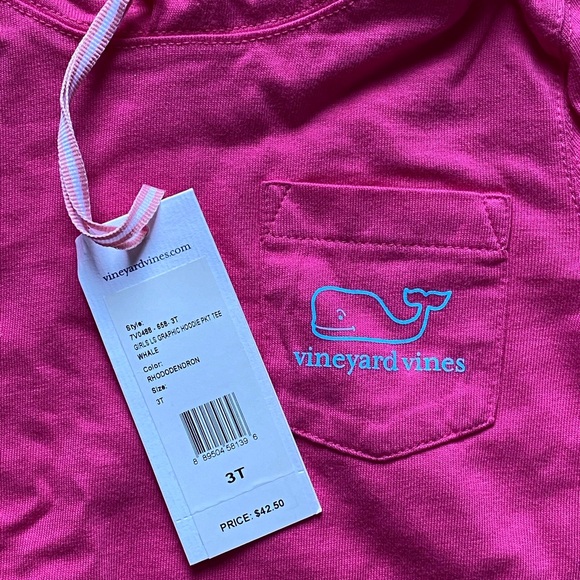 NWT Vineyard Vines toddler long sleeve hooded T-shirt - Picture 3 of 3